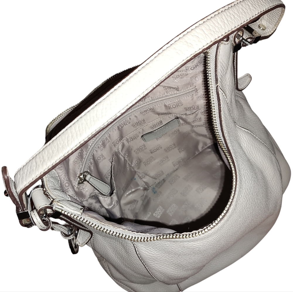 Michael Kors Bowery Gray Leather Hobo Bag - Picture 6 of 9